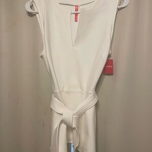 Spanx White Sleeveless Top with Belt